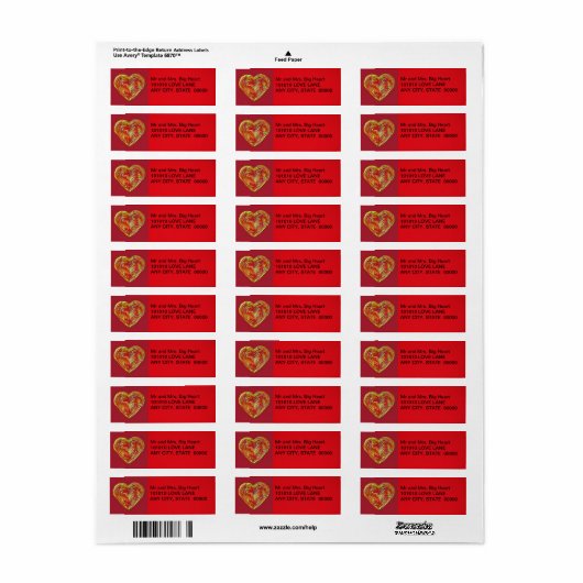 ijsafzetting op het hart etiket (Full Sheet)