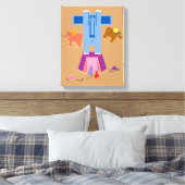 IJsangelolifanten Canvas Afdruk (Insitu (Slaapkamer))