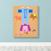 IJsangelolifanten Canvas Afdruk (Insitu (Houten vloer))