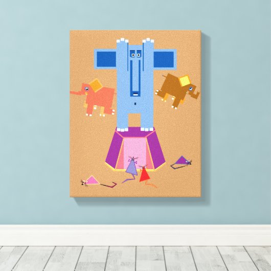 IJsangelolifanten Canvas Afdruk (Insitu (Houten vloer))