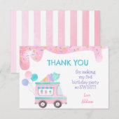 Ijsauto Verjaardagsfeest Bedankkaartjes Kaart (Voorkant / Achterkant)