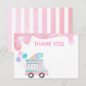 Ijsauto Verjaardagsfeest Bedankt Kaarten (Voorkant / Achterkant)