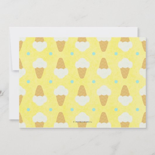 Ijsauto Verjaardagsfeestje | Roze Kaart (Achterkant)