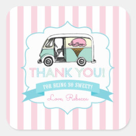 Ijsautowagen Bedankt Stickers