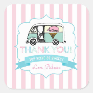 Ijsautowagen Bedankt Stickers
