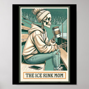 Ijsbaan Moeder Skelet Kaart Cadeau Hockey Kunstsch Poster