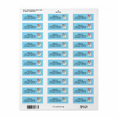 Ijsbaan Sneeuwman Retouradres Labels (Full Sheet)