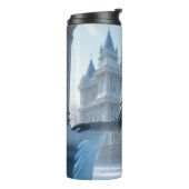 IJsbeeld bekleed met glinsterende bevroren harnass Thermosbeker (Gedraaid links)