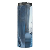 IJsbeeld bekleed met glinsterende bevroren harnass Thermosbeker (Achterkant)