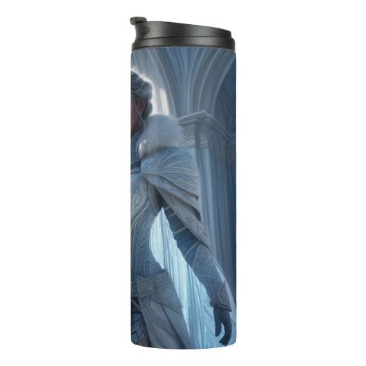 IJsbeeld bekleed met glinsterende bevroren harnass Thermosbeker (Geroteerd rechts)