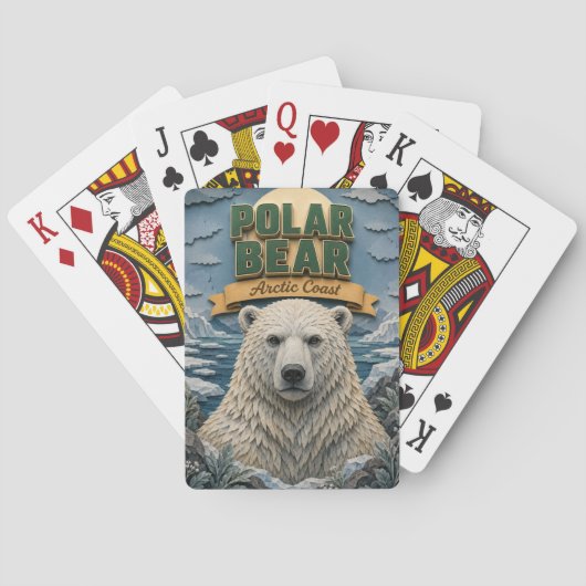 IJsbeer Arctische kust POPCUT Pokerkaarten (Achterkant)