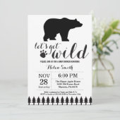 Ijsbeer babyshower uitnodiging (Staand voorkant)