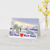 Ijsbeer - Beste de Neus van Mamma's Kaart (Gele Bloem)