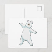 IJsbeer bij Yoga Fitness in Staande positie Briefkaart (Voorkant / Achterkant)