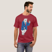 IJsbeer Bruidegom Trouwring Bruiloft T-shirt (Voorkant volledig)