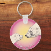 Ijsbeer Churchill Sleutelhanger Souvenir Sleutelha (Voorkant)