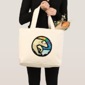 ijsbeer cirkel ontwerp grote tote bag (Voorkant (product))