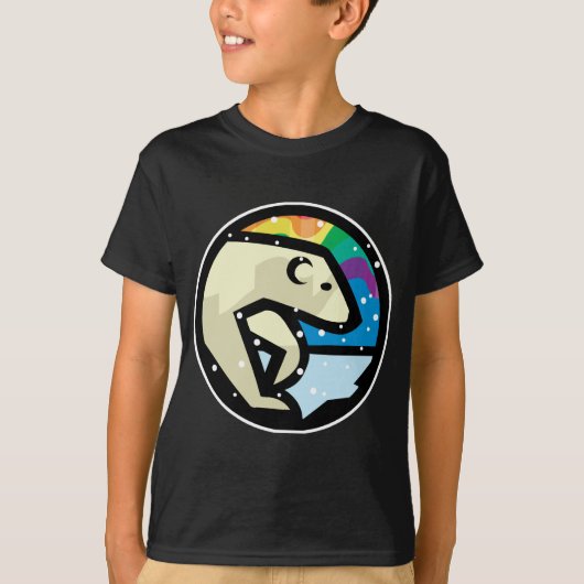 ijsbeer cirkel ontwerp t-shirt (Voorkant)