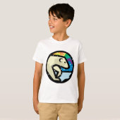 ijsbeer cirkelontwerp t-shirt (Voorkant volledig)