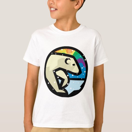 ijsbeer cirkelontwerp t-shirt (Voorkant)