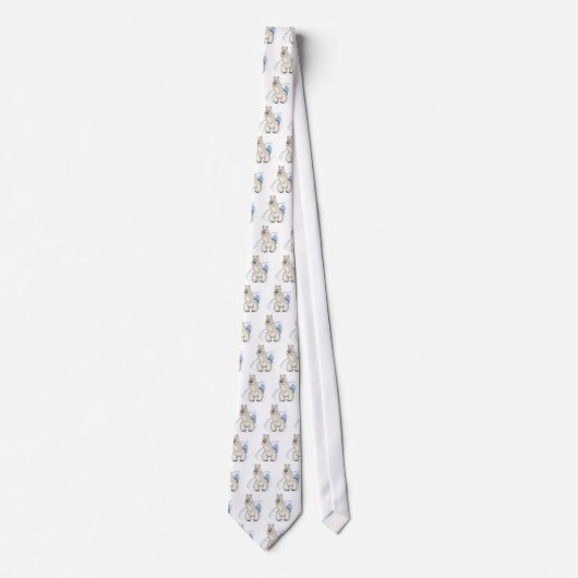 ijsbeer die uit de sneeuw steekt stropdas (Voorkant)