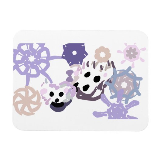 IJsbeer en baby winter Magneet (Horizontaal)