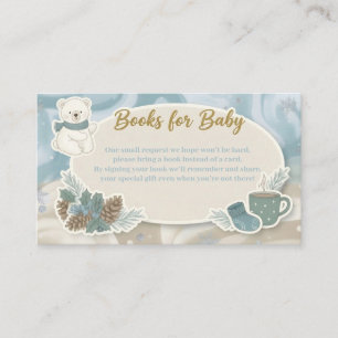 IJsbeer en dennenappels Shower Boeken voor Baby Informatiekaartje