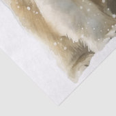 IJsbeer en welp aquarel Tissuepapier (Detail)
