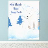 IJsbeer en Welp Arctische Natuur Canvasprint Canvas Afdruk (Insitu (Houten vloer))