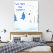 IJsbeer en Welp Arctische Wilde Dieren Canvas Prin (Insitu (Slaapkamer))
