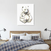 Ijsbeer en welp canvas afdruk (Insitu (Slaapkamer))