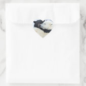 Ijsbeer en zwarte beer knuffelen hart sticker (Tas)