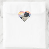 Ijsbeer en zwarte beer knuffelen hart sticker (Tas)