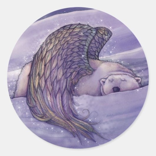 IJsbeer Engel Stickers (Voorkant)