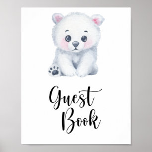 IJsbeer - gastenboek Poster