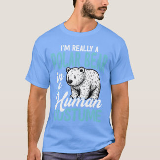 Ijsbeer in menselijke kostuum Grappig cadeau T-shirt