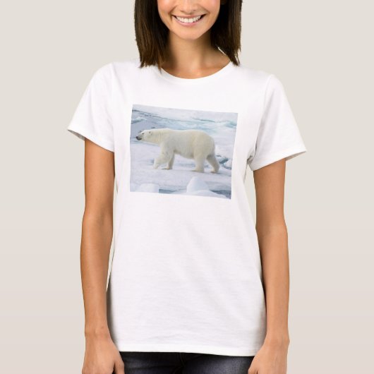 IJsbeer lopend, Noorwegen T-shirt (Voorkant)