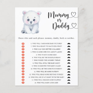 IJsbeer - mama of papa baby shower spel