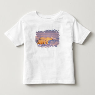Ijsbeer met lentewelpen op het bevroren kinder shirts