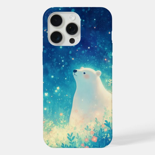 IJsbeer onder de Arctische hemel iPhone Hoesje (Achterkant)