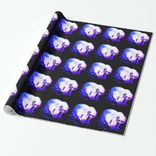Ijsbeer op ijs cadeaupapier