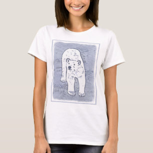 Ijsbeer op ijs Schilderij - Originele Wilde Natuur T-shirt