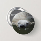 Ijsbeer Ronde Button 5,7 Cm (Voorkant /achterkant)