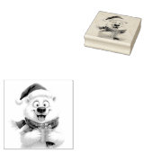 Ijsbeer Schattig Kerstcadeau Rubberstempel (Gestempeld)
