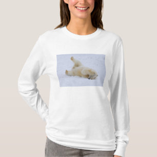 ijsbeer, Ursus maritimus, welp rollend T-shirt