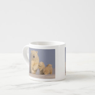 ijsbeer, Ursus maritimus, zeug met pasgeboren jong Espresso Kop