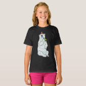 IJsbeer Verjaardag Trompet T-shirt (Voorkant volledig)