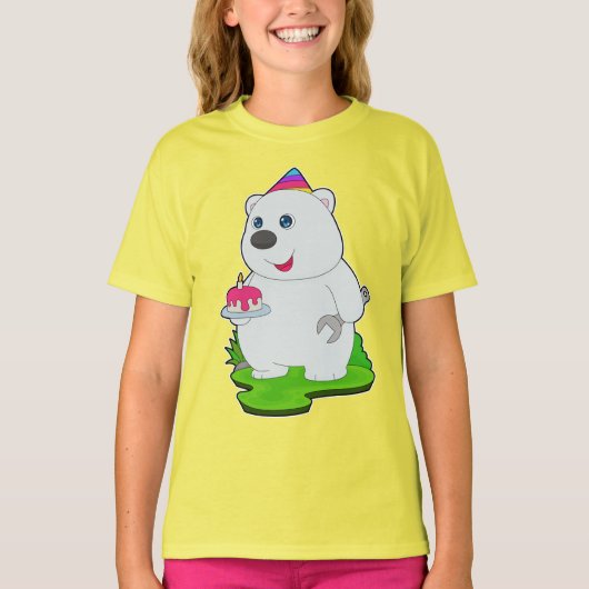 IJsbeer Verjaardagsmonteur T-shirt (Voorkant)