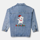 Ijsbeer voelt zich vrolijk. denim jacket (Achterkant)