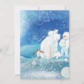Ijsbeer, Vos, Pinguïn & Sneeuwman Red de Arctische Kaart (Achterkant)